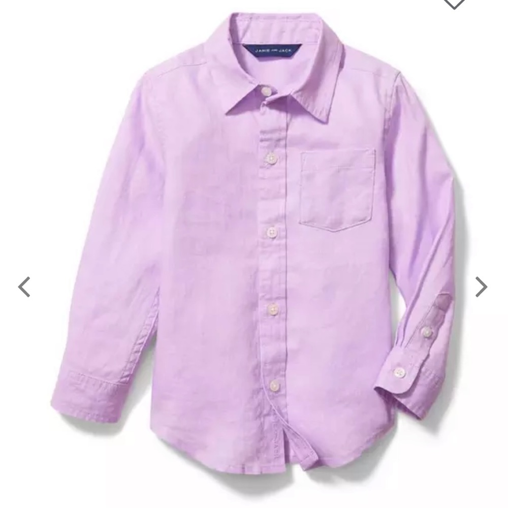 3T Janie and Jack Linen Shirt (Purple)